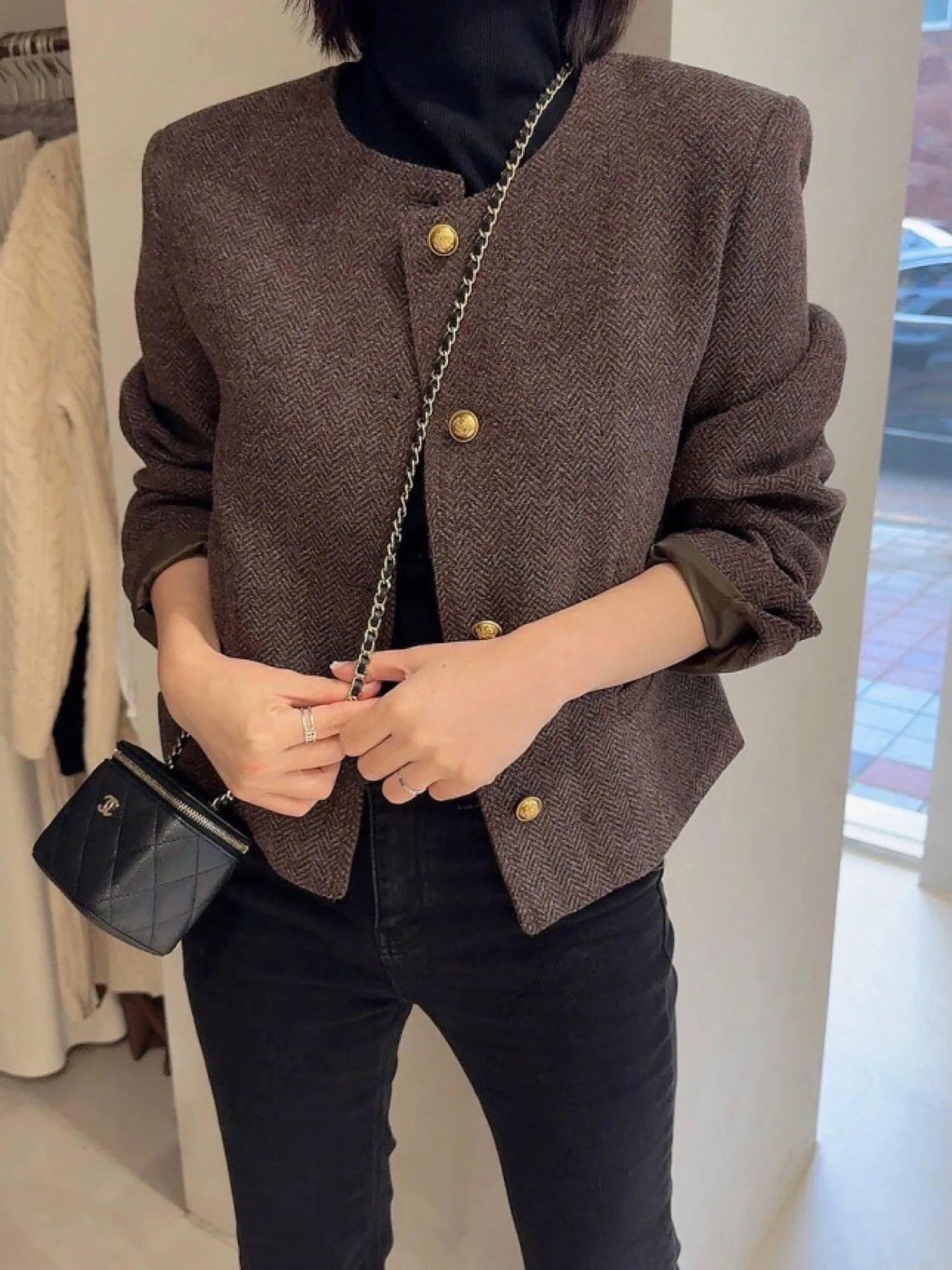 

Шерстяное корейское шикарное короткое пальто, осенне-зимняя женская одежда больших размеров, куртки