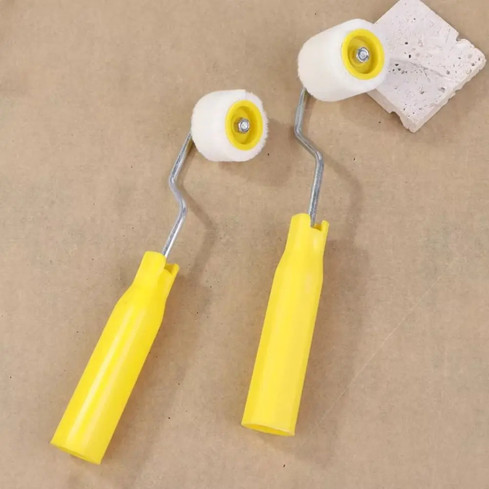 

Plastic Mini Paint Rollers Wool Touch Up Trim Edge Wool Roller Brush Ergonomic Design Durable Small Paint Brushes Ceilings