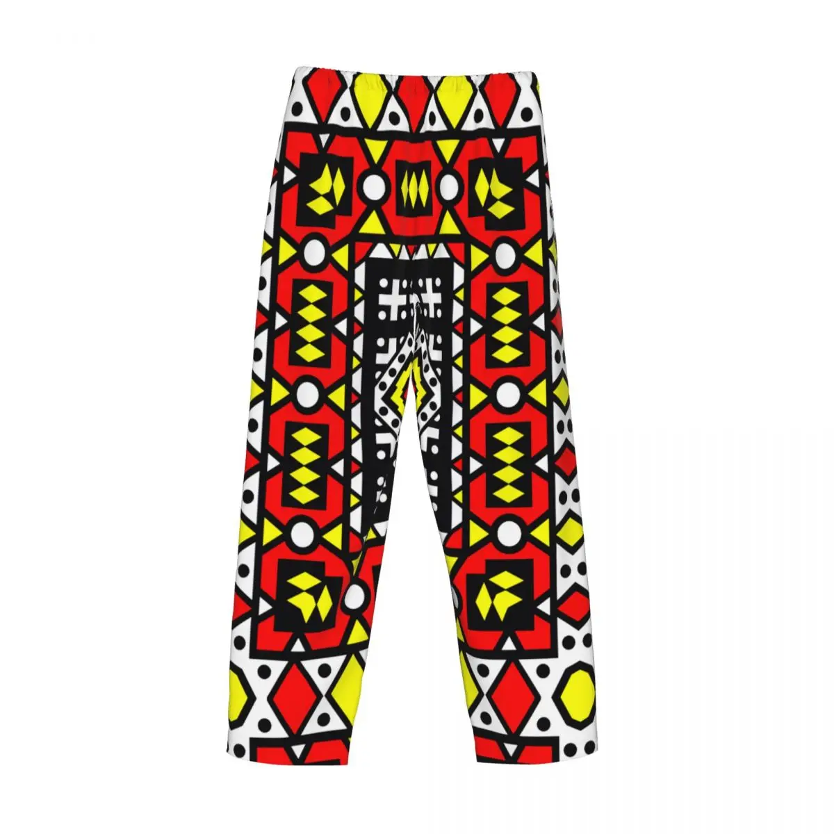 Custom Kizomba Samakaka Ankara Pajama Pants Sleepwear Men African Pattern Wax Design Sleep Lounge Bottoms with Pockets