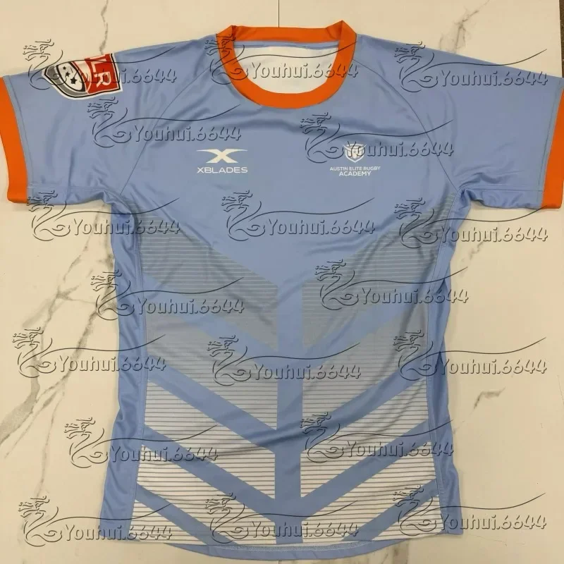 

EUC MLR Austin Elite XBlades Rugby Jersey Breathable Quick Drying Outdoor Casual Sports Round Neck Short Sleeved 3D printed moto