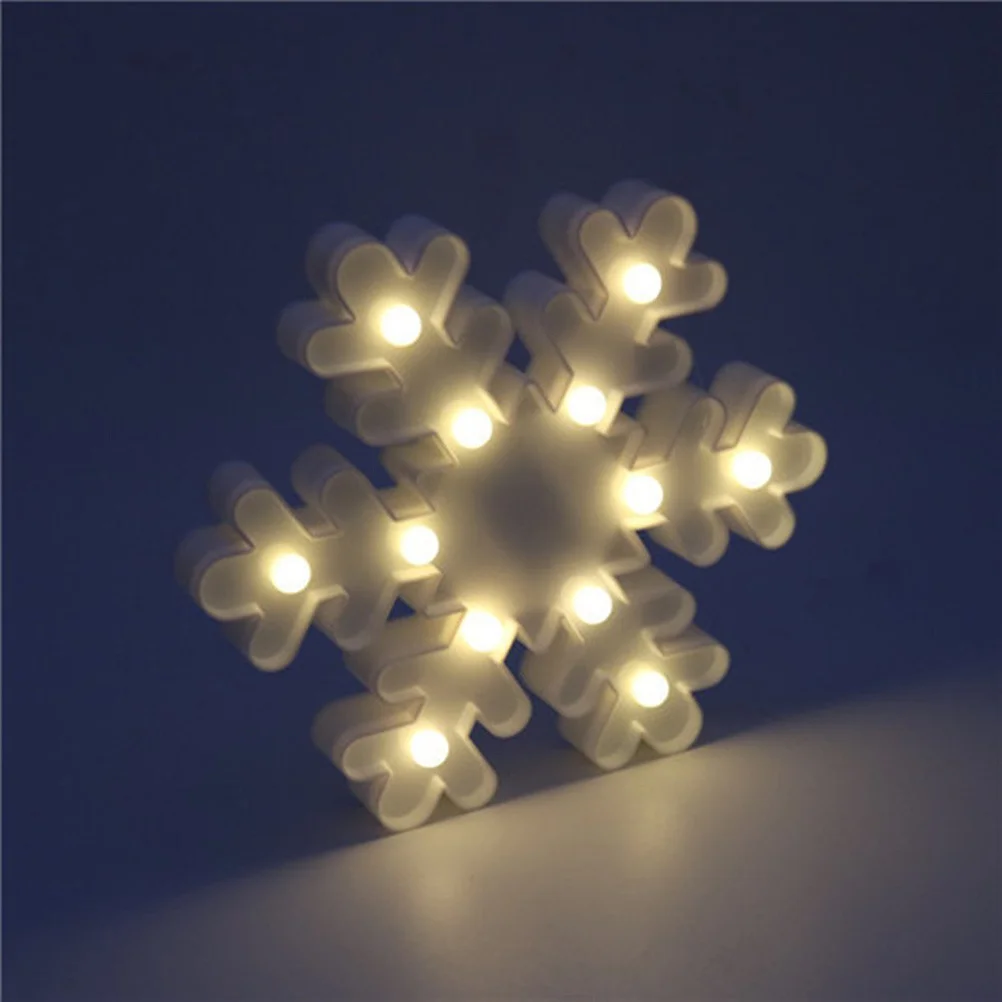 2 قطعة ندفة الثلج ضوء الليل ثلاثية الأبعاد Led مصباح تصميم مدمج الأبيض مكتب ضوء لعيد الميلاد حفل زفاف ديكور غرفة نوم المنزل #1