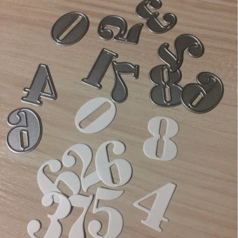 0-9 Numbers Digits Metal Cutting Dies Stencils DIY Scrapbooking Die Cuts Photo Album Decorative Embossing  Paper Cards