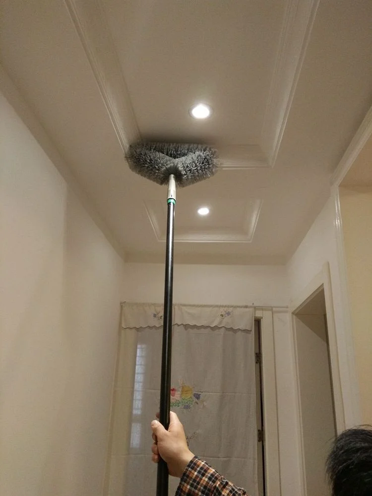 

Long Handle Dust Cleaner Bru for House Roof Ceiling Spiders Web Cleaning Exble Pole Household Chores Swee Tool