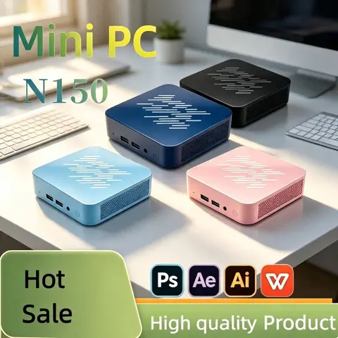 2026 New Powerful  Core N150 Mini PC 16GB RAM Big SSD WiFi 6 Bluetooth 5.2 4K Output Home Office Mini Computer Host