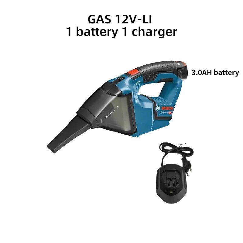 Bosch GAS12V-LI Cordless Handheld Dust Extractor, 12V 3.0Ah Li-ion Battery Portable Debris Cleaning Tool