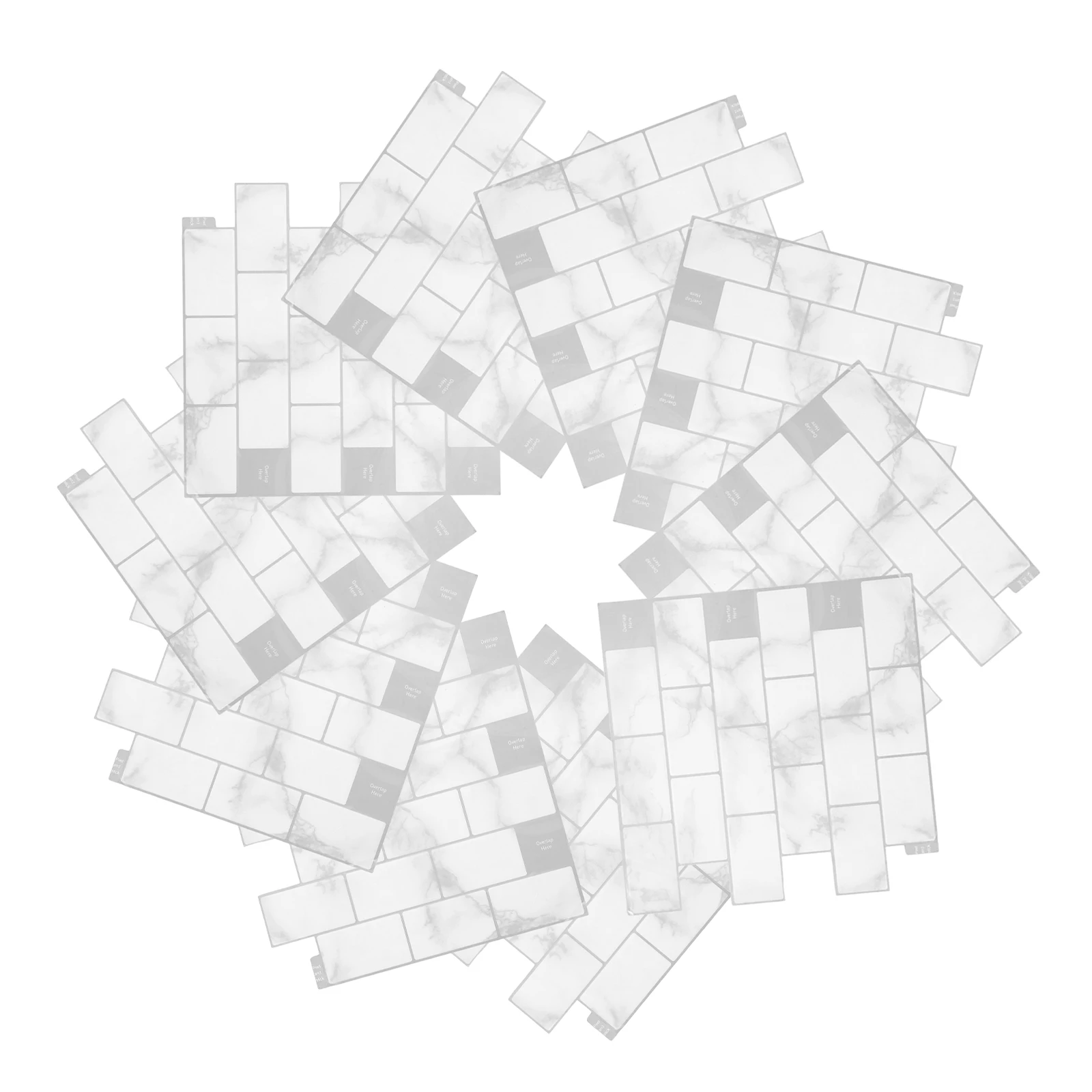 ملصقات حائط للمطبخ مقاومة للماء ومضادة للزيت بتأثير بلاط ثلاثي الأبعاد ورق حائط ذاتي اللصق لغرفة غسيل الحمام #3