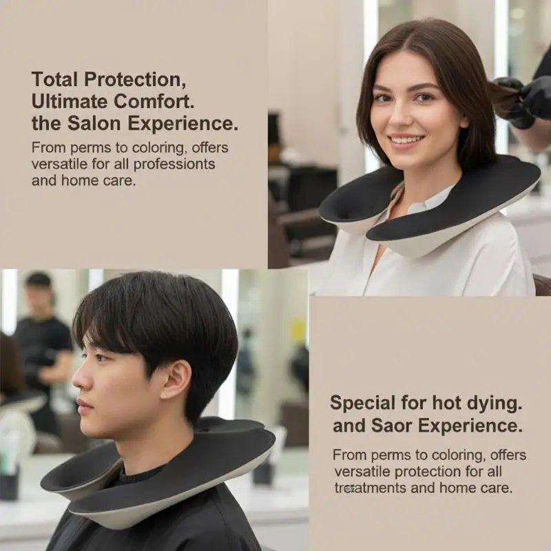 Neck Tray for Salon Hair Coloring and Perm Adjustable Shoulder Support Home DIY Barber Leakproof