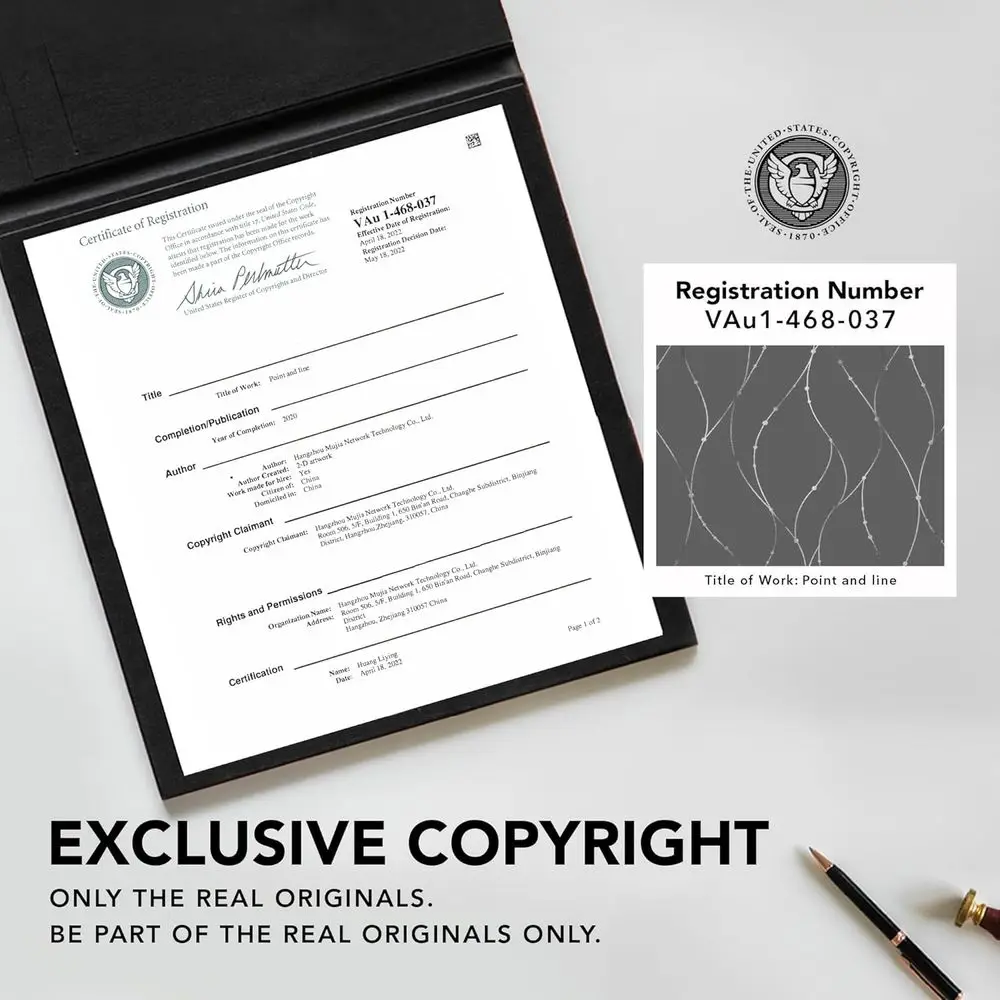 Szare termoizolacyjne zasłony zaciemniające, długość 274 cm z srebrnym wzorem fal, zestaw 2 sztuk na patio, do salonu, sypialni