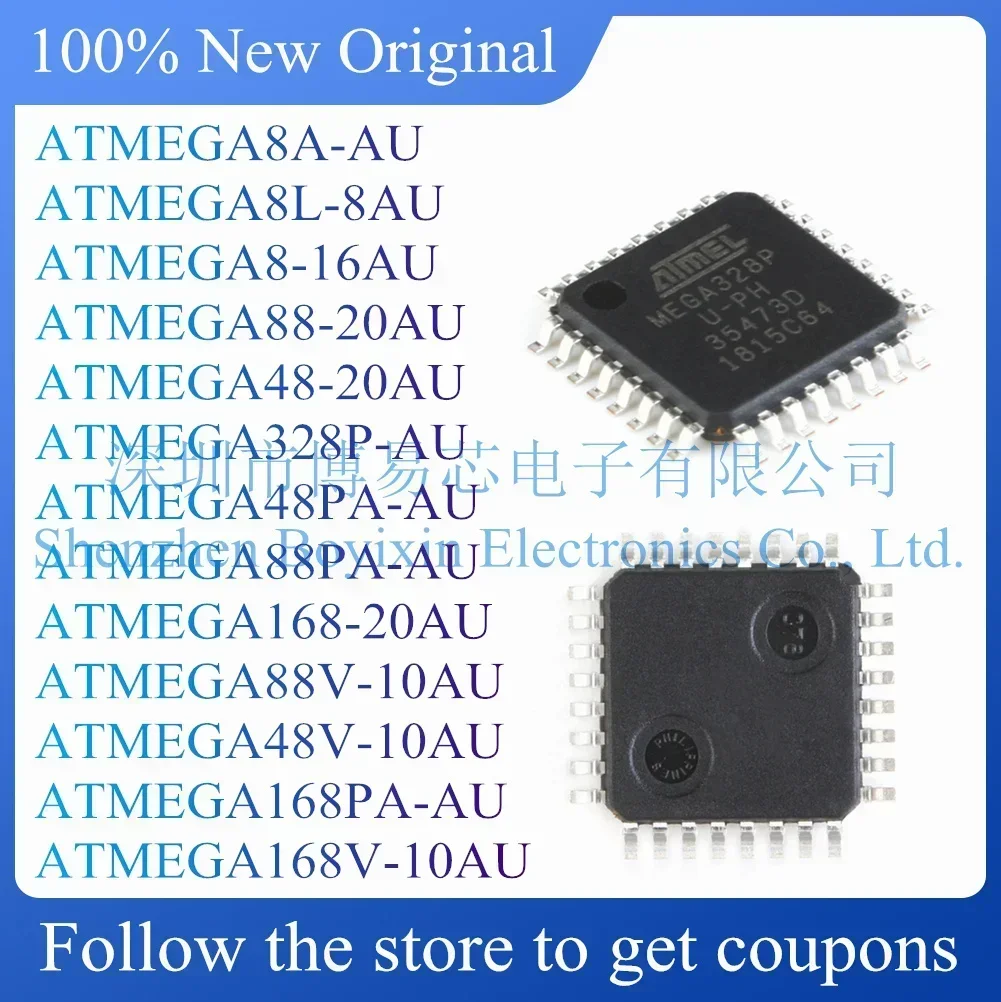 ATMEGA8A-AU 8L-8AU 8-16AU 48-20AU 88-20AU 168-20AU 328P-AU 48PA-AU 88PA-AU 48V-10AU 88V-10AU 168PA-AU 168V-10AU