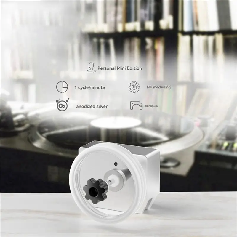 [B25B!】 6L Ultrasonic Vinyl Record Washer With Bracket Vinyl Rotating Cleaner For Wash 7-12 Inch LP EP Discs 1 RPM/MIN