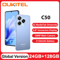 Global Version  Oukitel C50 5G Smartphone 6.8“ HD+Water drop screen 5150mAh 24GB+128GB Mobile Phone 50 MP Cell Phone