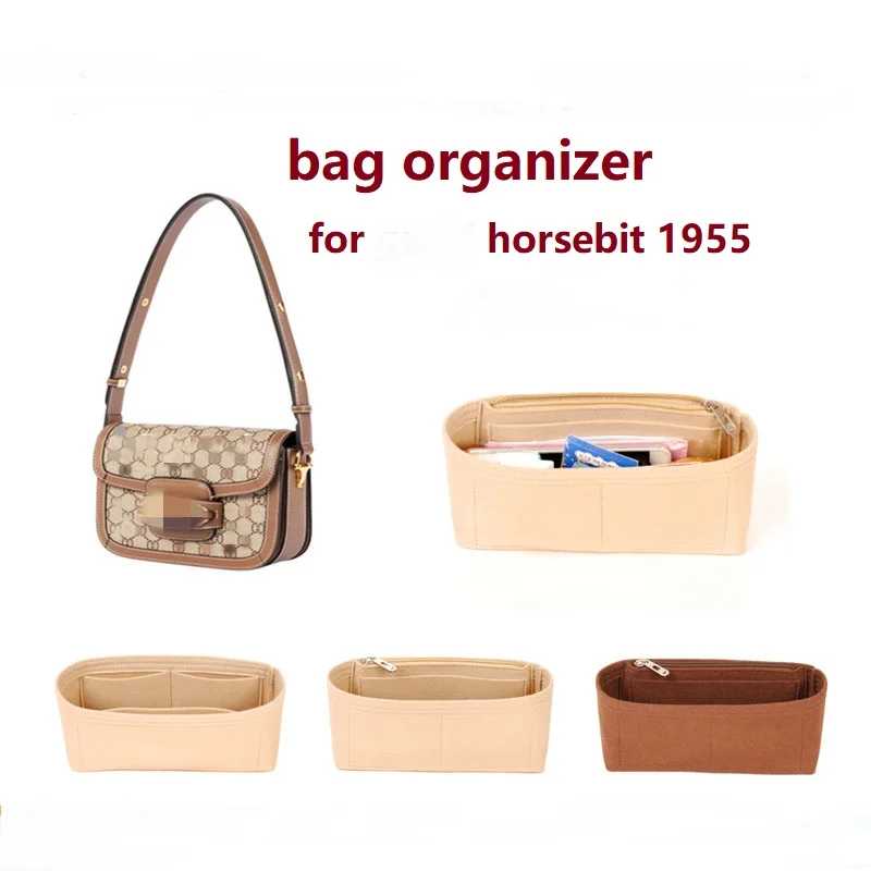 【Only Sale Inner Bag】Bag Organizer Insert For Gu cci Horsebit 1955 Organiser Divider Shaper Protector Compartment Inner Lining