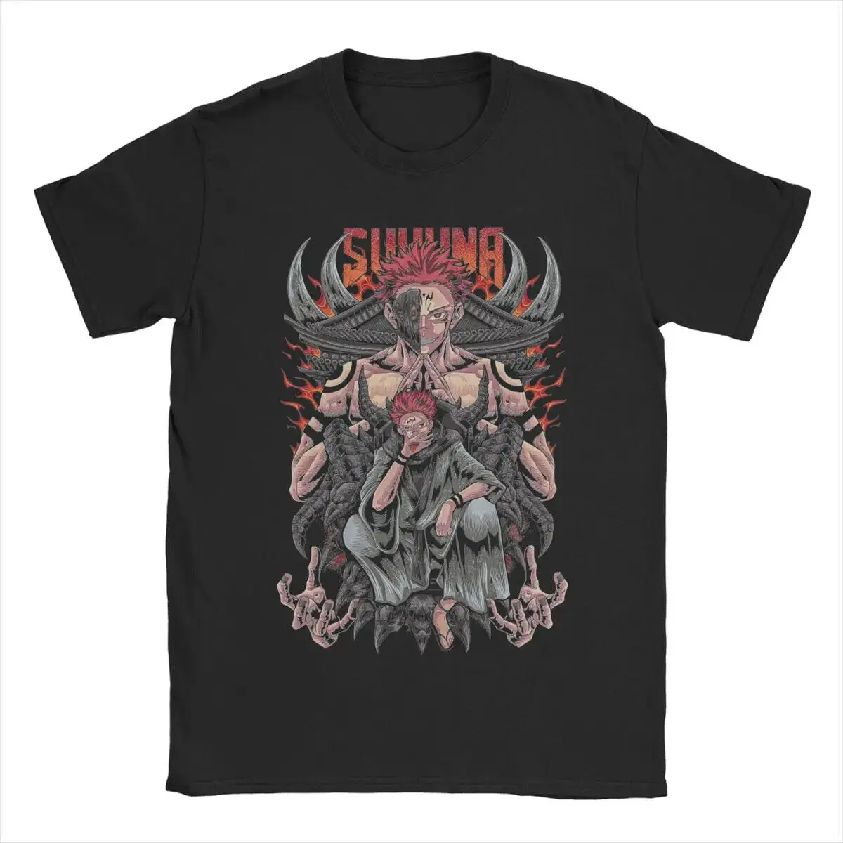 

Men's T-Shirts Sukuna JJK Anime Creative 100% Cotton Tees Short Sleeve T Shirt