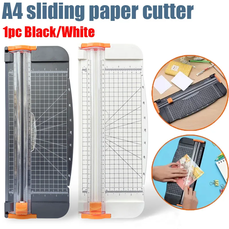 

A4 Paper Cutting Machine Bidirectional Sliding Precision Paper Photo Trimmers With Pull-out Ruler For Students & Office Workers