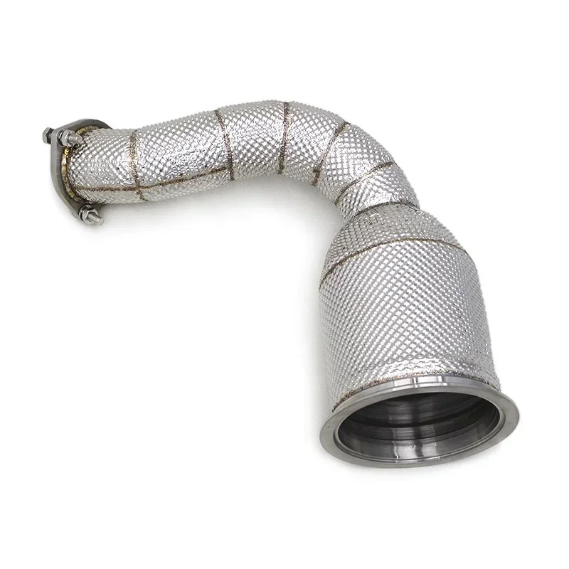 Section High flow Pipes Exhaust Pipes branch downpipe Exhaust Pipe with For COUPE 3.0T