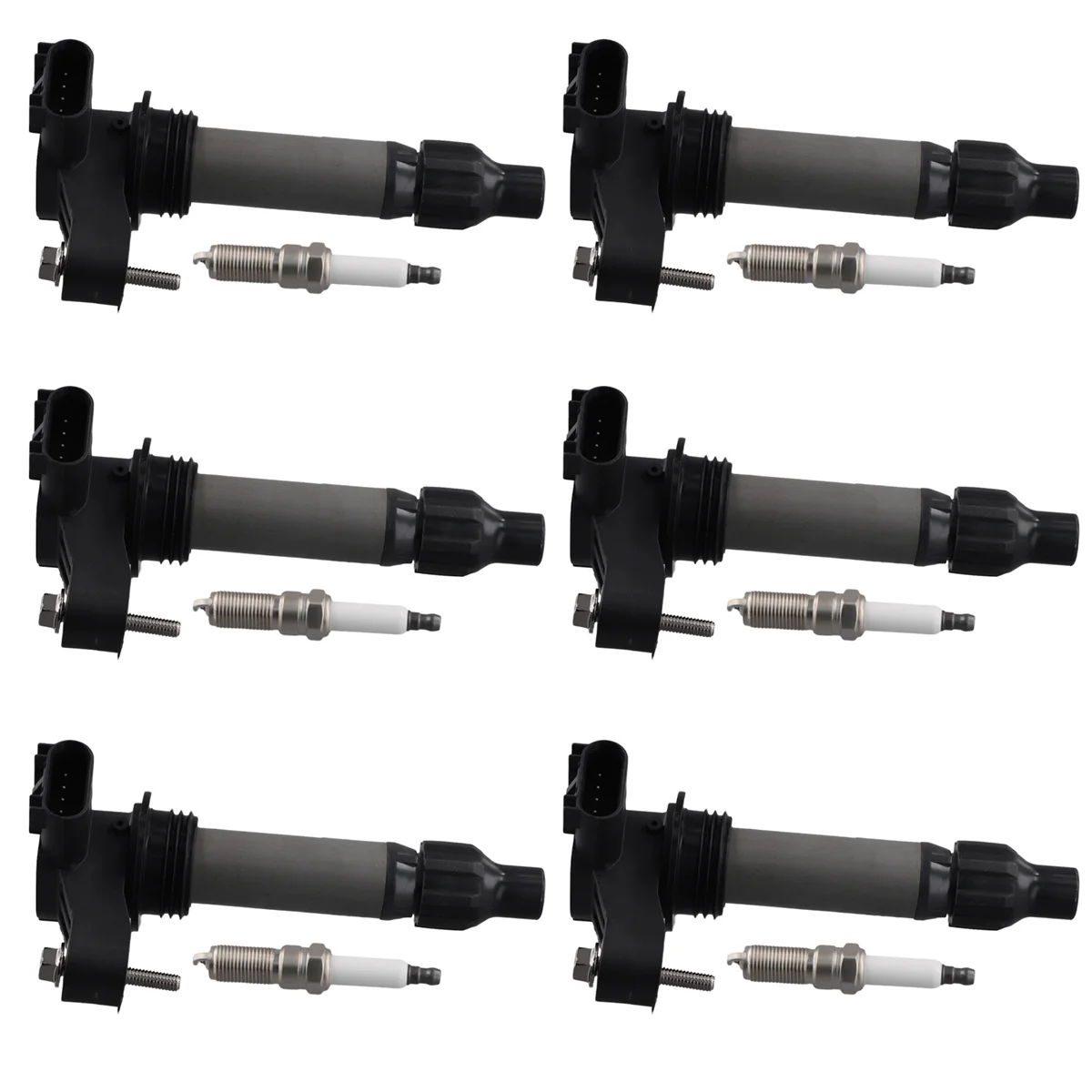 6 Ignition Coil + 6 Iridium Spark Plug for Buick Chevrolet Saturn GMC 3.6L UF569