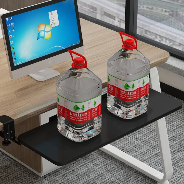 Under Desk Keyboard Tray Pull Out Holder Sliding Rails Computer Home Office Student Dormitory