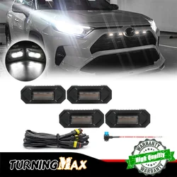 Ambra/rosso/bianco LED Raptor-style Car Front Grille Light assemblaggi con Kit cablaggio per Toyota RAV4 2019 2020 2021 2022