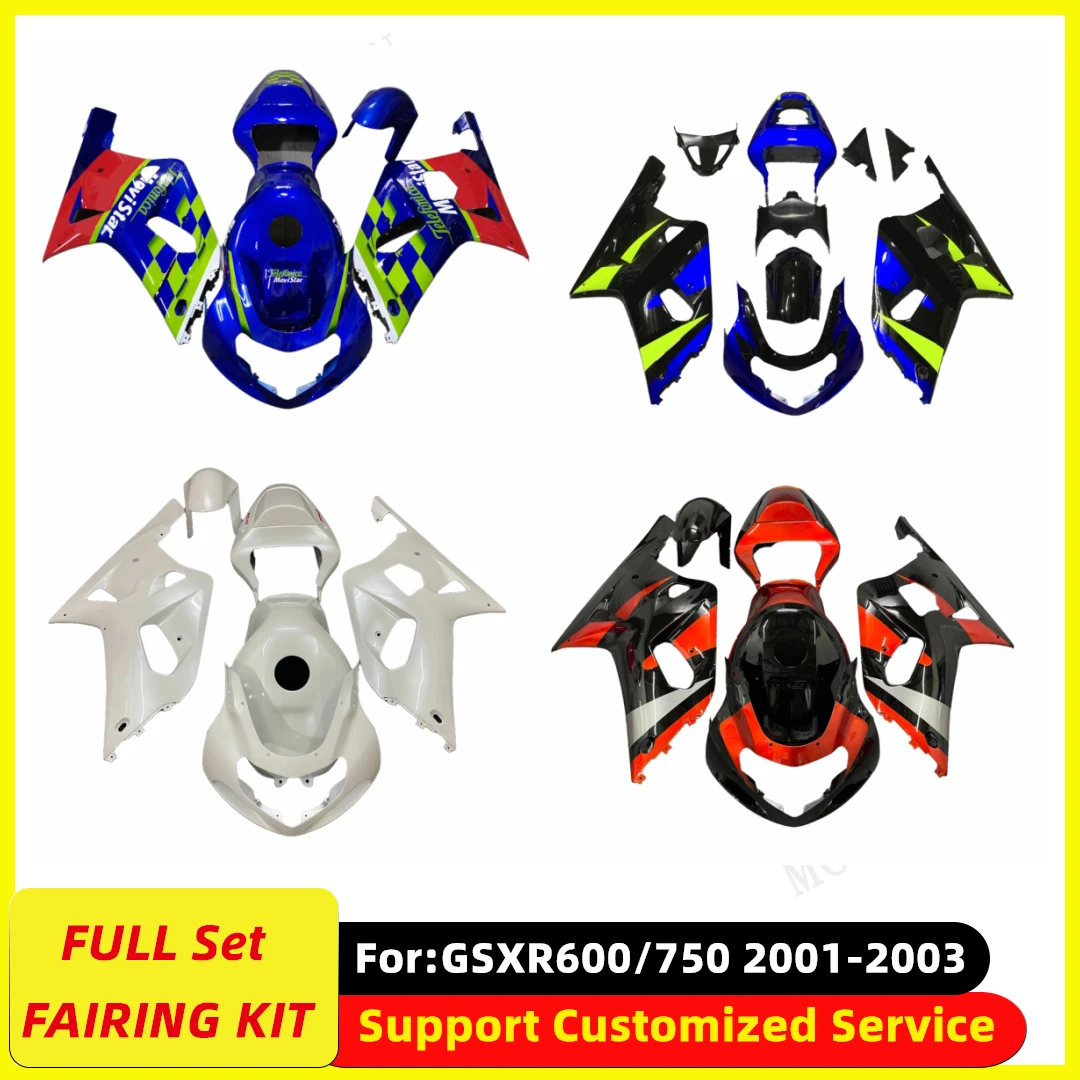 

for K1 GSXR 600 750 2001 2002 2003 gsxr600 gsxr750 full Fairing ABS Body Kit Motorcycle Fairings GSXR600 GSXR750 01 02 03