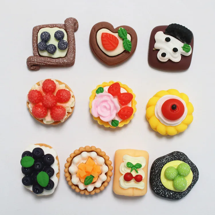 5pcs miniso series cake cartoon resin flatback cabochons diy crafts materials jewelry making charms