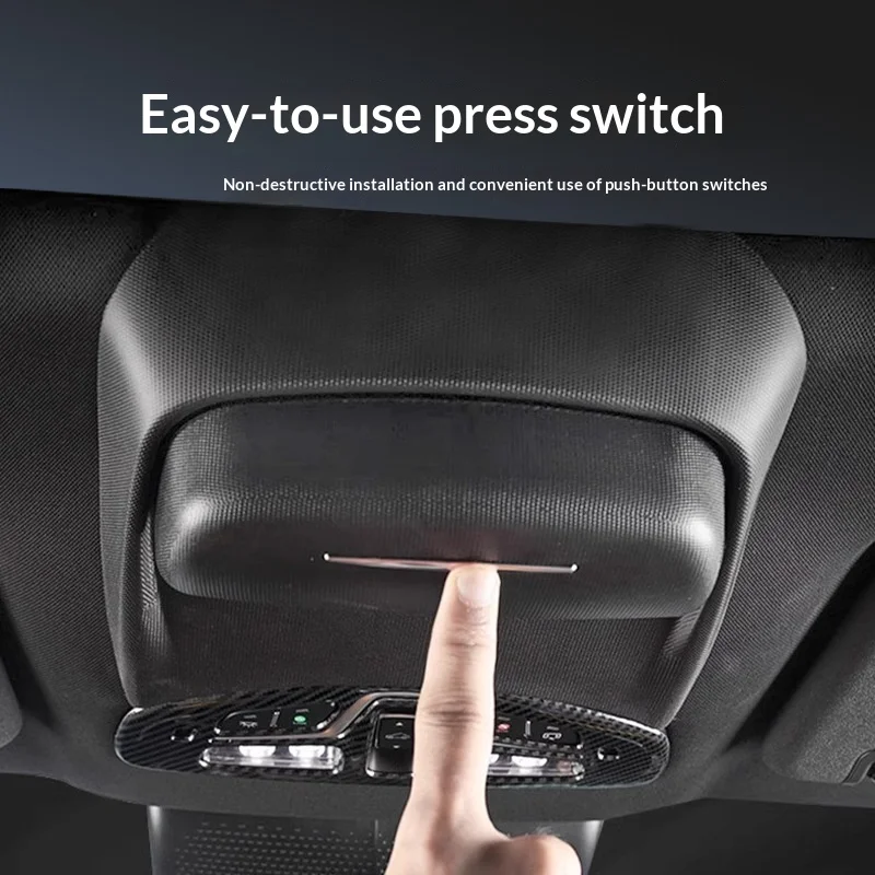 For GAC EMPOW/E8/E9 High-Quality Suede Car Glasses Case Roof Sunglasses Storage Clip Interior Modification Accessories