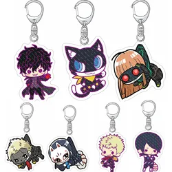 Q Version Anime Keychain Goro Akechi Anne Takamaki Makoto Niijima Futaba Sakura Cute Figures Key Chain Fans Collection