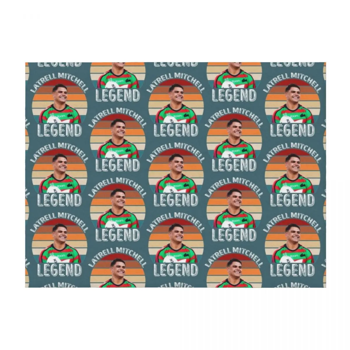 

Latrell Mitchell Rabbitohs Throw Blanket Furrys Bed Fashionable funny gift Loose Blankets