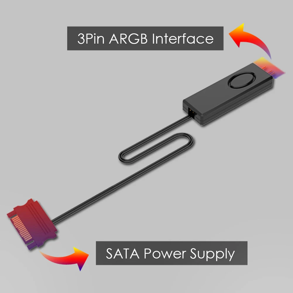 

SATA Pin ARGB Контроллер Блок питания Светодиодный пульт дистанционного управления Настольный корпус 5 В Вентилятор для бытового электрического аксессуара