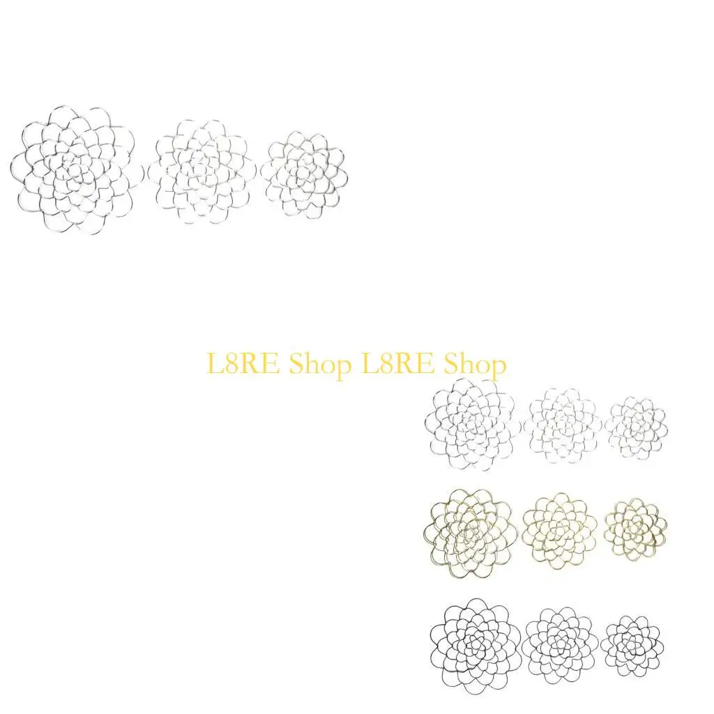 

L8RE 3 Pieces Convenient Flower Holder Metal Stems Flower Arrangement Tool for Vases
