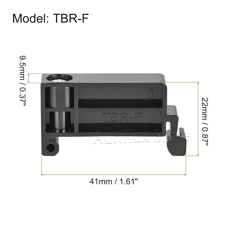 10/20pcs DIN Rail Mount Terminal Blocks End Stopper Screw Type Clamp Black TBR-F Fixed End Stop