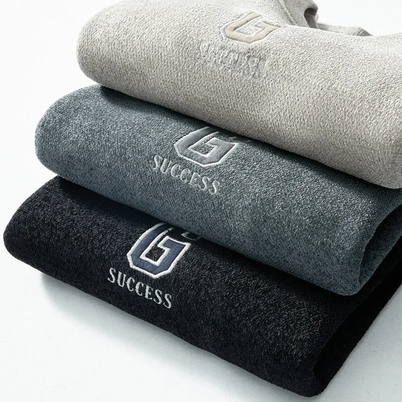 남성 의류 봄 가을 스웨터 남성용 풀오버 남성 스웨트셔츠 캐주얼 스트리트웨어 니트 패션 옴브레 따뜻한 솔리드