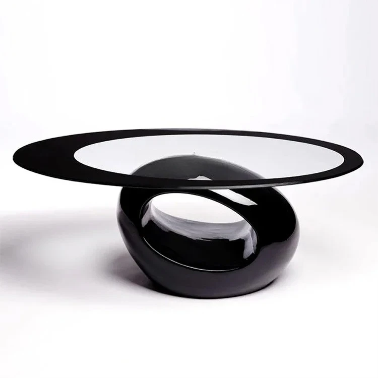 

Nordic Modern Light Luxury Design Creative Fashion Art FRP Oval Tea Table Living Room Coffee Table