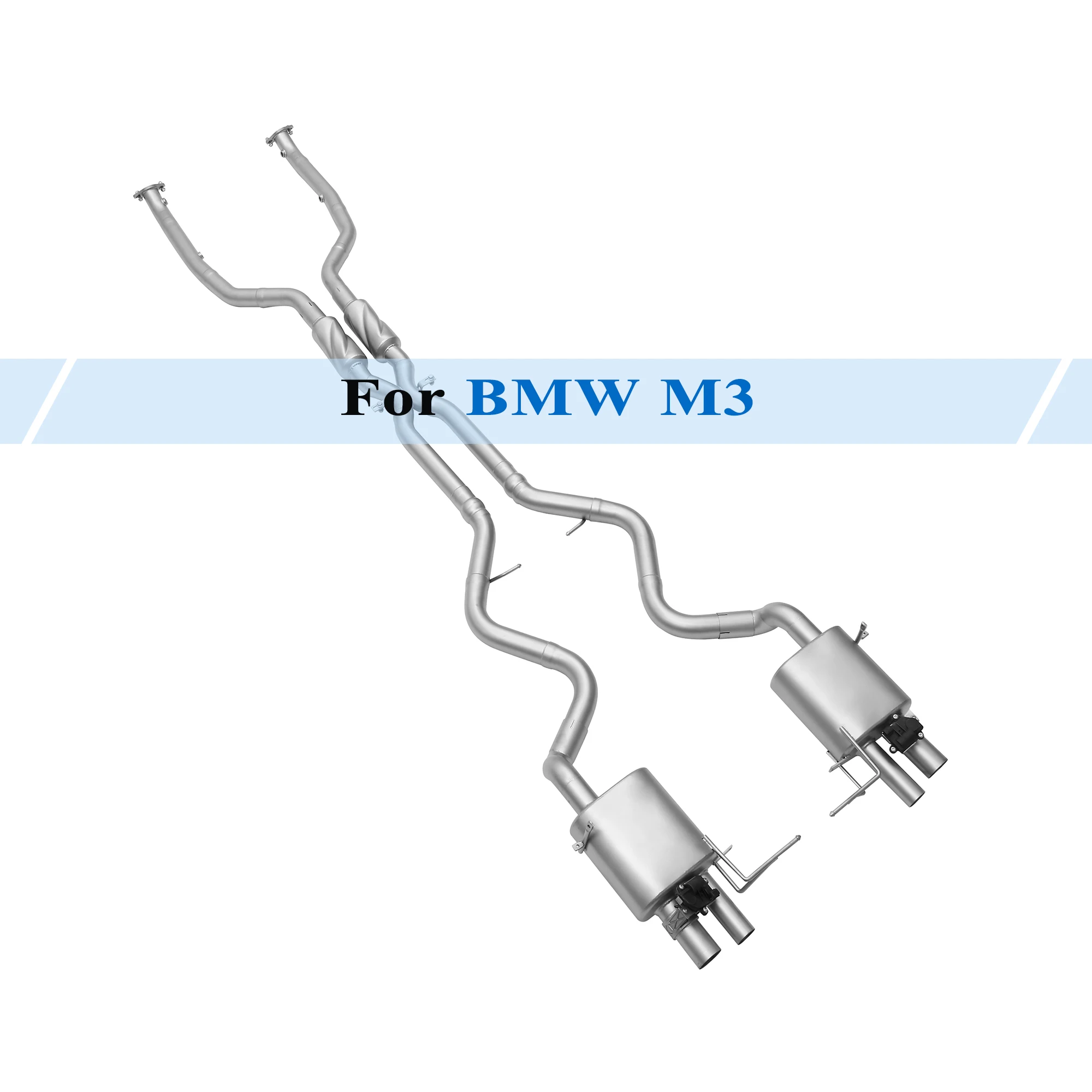 

Cat Back Exhaust System for 2009-2021 BMW M3 3.0T 4.0L Performance Dual Muffler Electronic Valve Stainless Steel Split Rear Exit