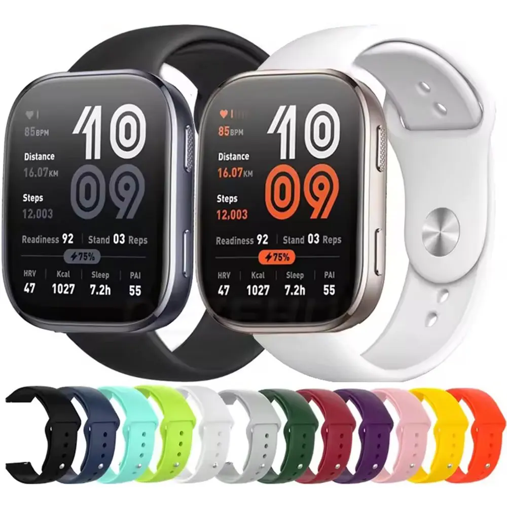 Sport-Silikonarmband für Amazfit Bip 6 5 Bip6 Smart Watch Quick 22 mm atmungsaktives Handgelenk-Armband für Amazfit Bip6 Zubehör