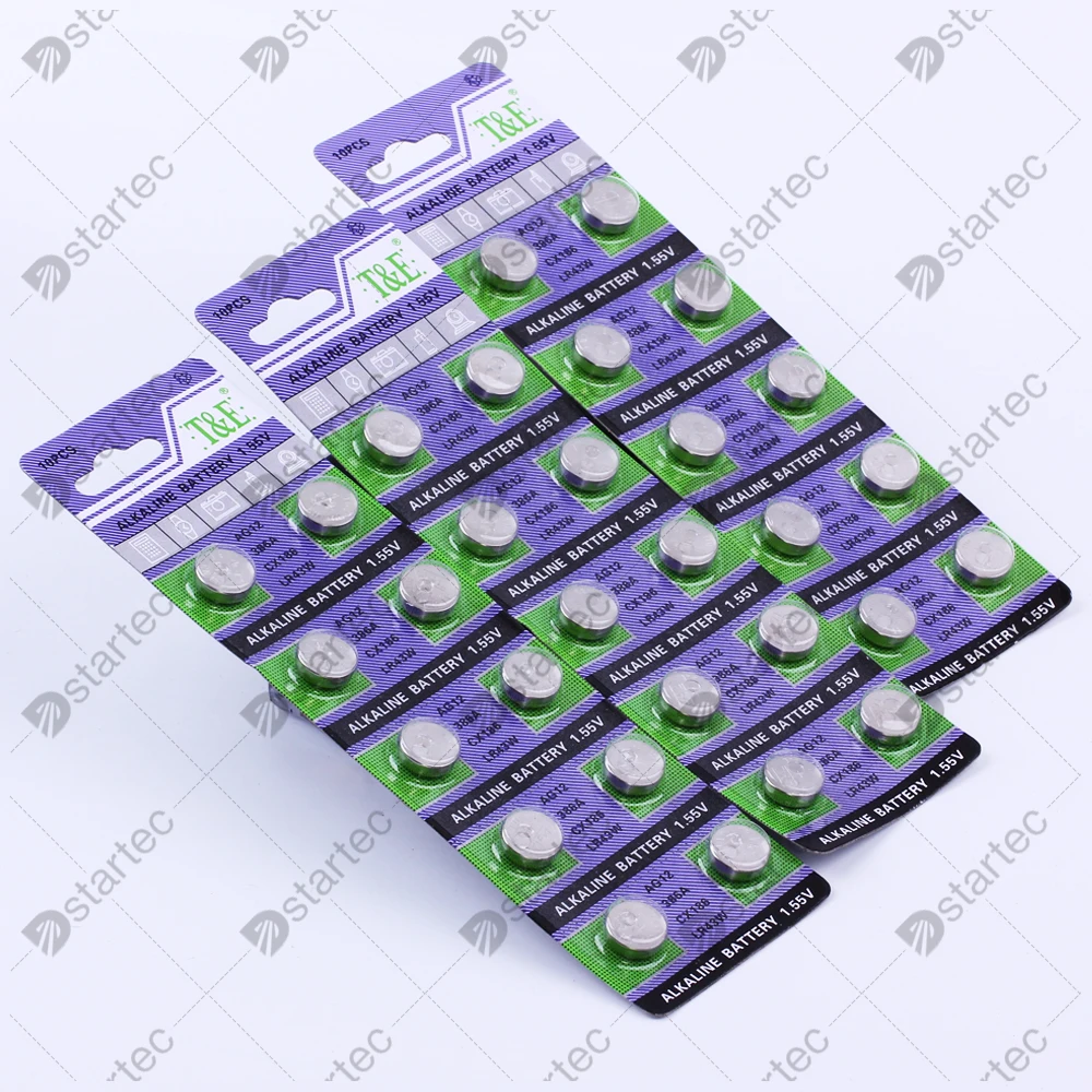 10PCS-300PCS 1.55V AG12 LR43 SR43 186 386 LR1142 V12GA AG 12 Button Batteries SR43W SR1142 Cell Coin Watch Toys Remote Battery