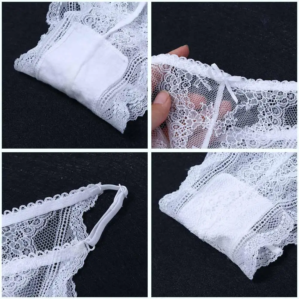 Sem costura macio bordado cintura baixa sexy g-string mini arco cuecas calcinha de renda tanga para mulher íntima