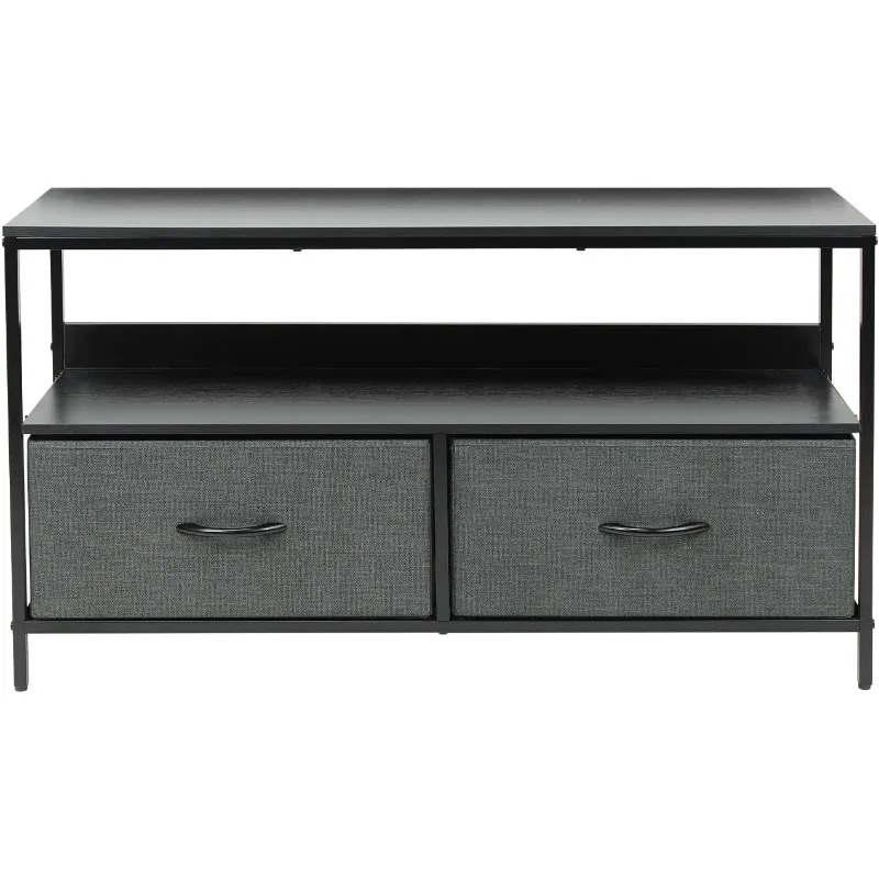 خزانة حامل تلفزيون مع درجين - خزانة رفع تلفزيون مع مساحة تخزين - غرفة النوم وغرفة المعيشة والخزانة وأثاث النوم