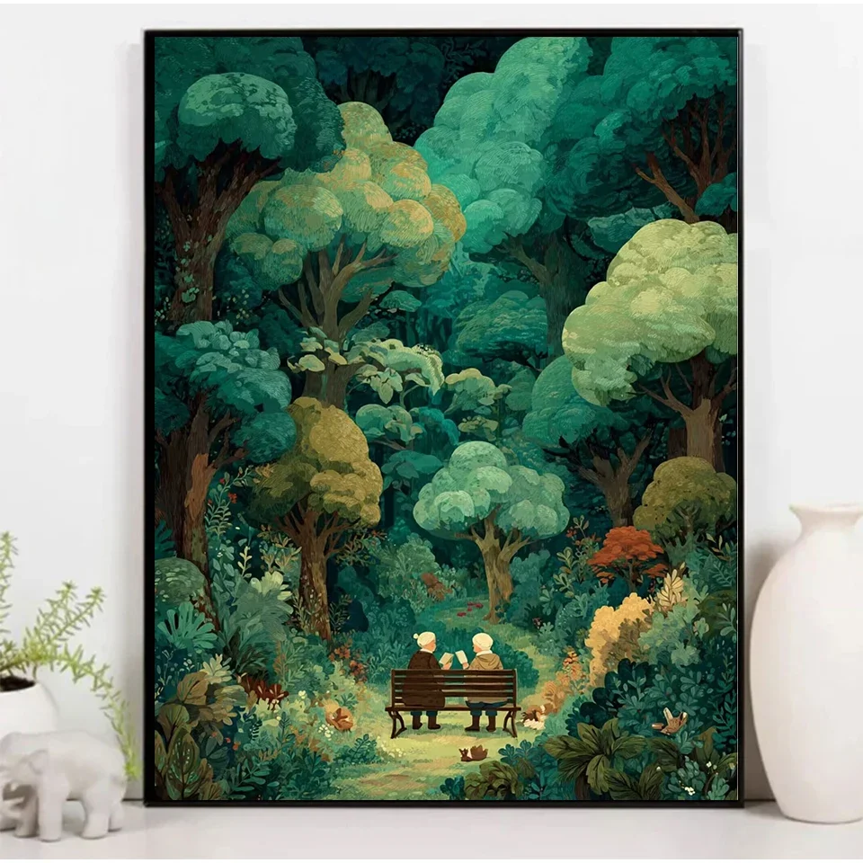 5D DIY الماس اللوحة الغابات مشهد عبر غرزة جديد 2025 زوجين عبر غرزة فسيفساء الماس التطريز بيع #2