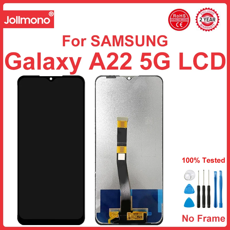 Screen Replacement for Samsung Galaxy A22 5G A226 A226B A226B/DS LCD Display Digital Touch Screen with Frame for Samsung A22 5G