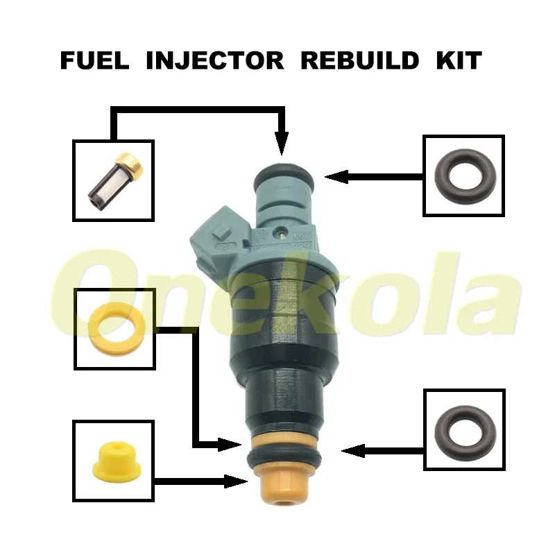 Fuel Injector Service Repair Kit Filters Orings Seals Grommets for 0280150989 Vw Golf III 1.8 2.0 Fiat tempra ford galaxy 2.0