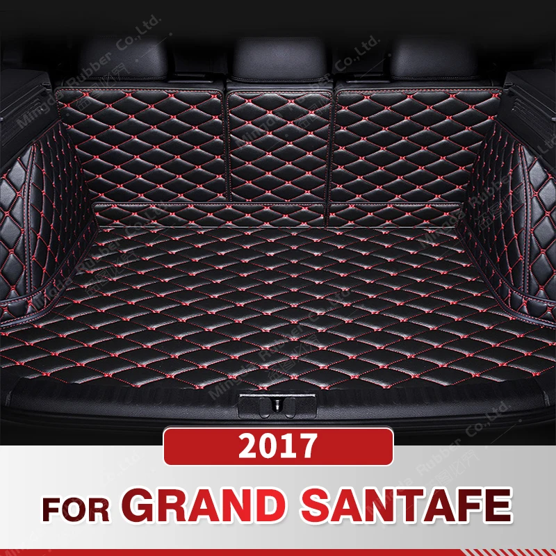 

Auto Full Coverage Trunk Mat For Hyundai Santa Fe 7-Seat SUV 2017 Car Boot Cover Pad Interior Protector Accessories