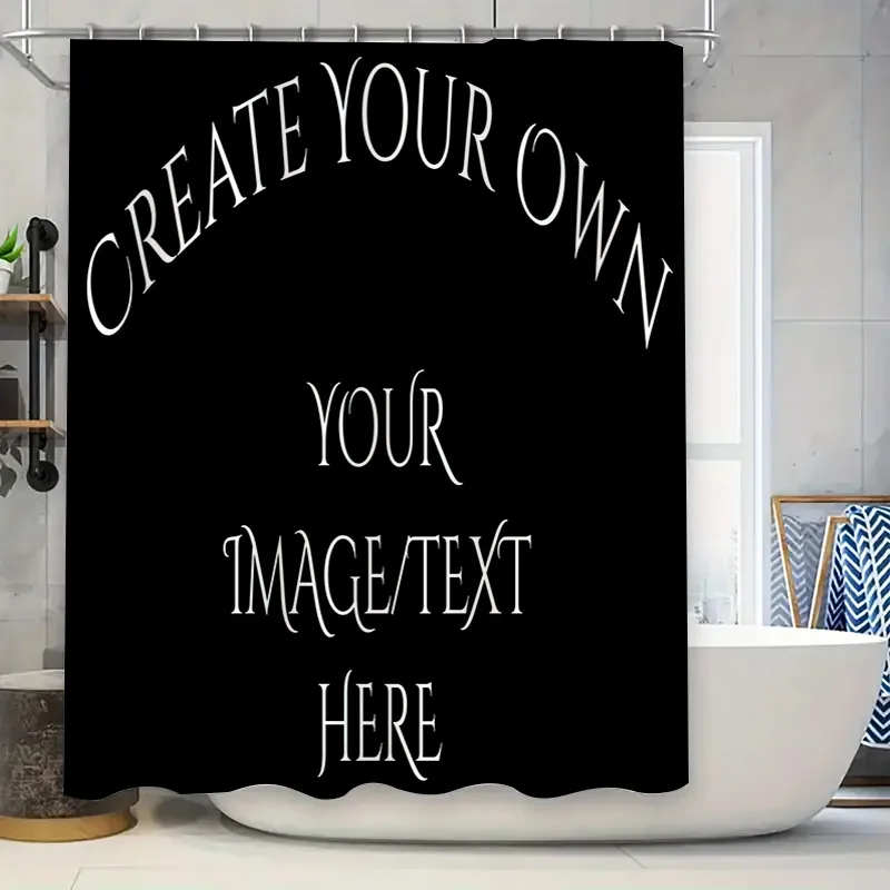 

Настройте свое пространство: персонализированное изображение/текст занавески для душа для уникального и креативного декора ванной комнаты.