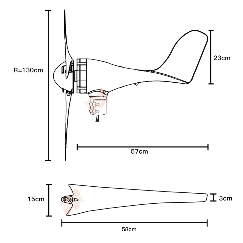 400W Wind Turbine Generator AC 12V 24V Small Mini Household Wind Generator With Wind MPPT Controller Free Energy Windmill