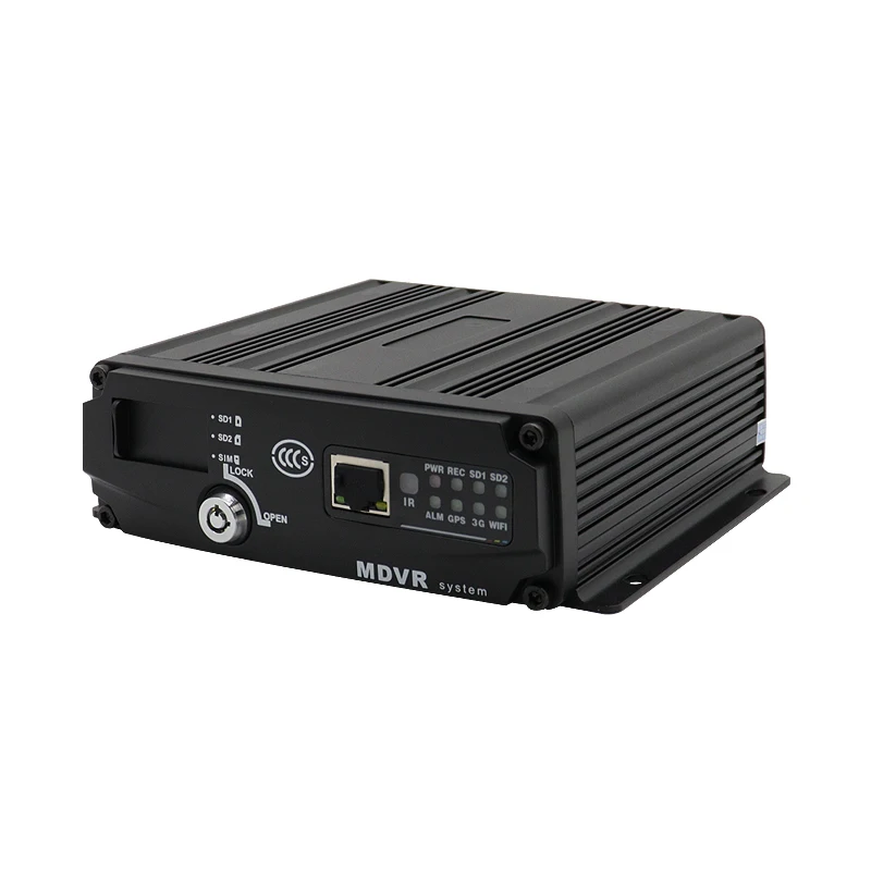 Mini 720p 4ch Dual SD Card 2*128GB Car Black Box Linkage Alarm Built-in 4G Gps Car Video HD Recording Playback Smart Mobile MDVR