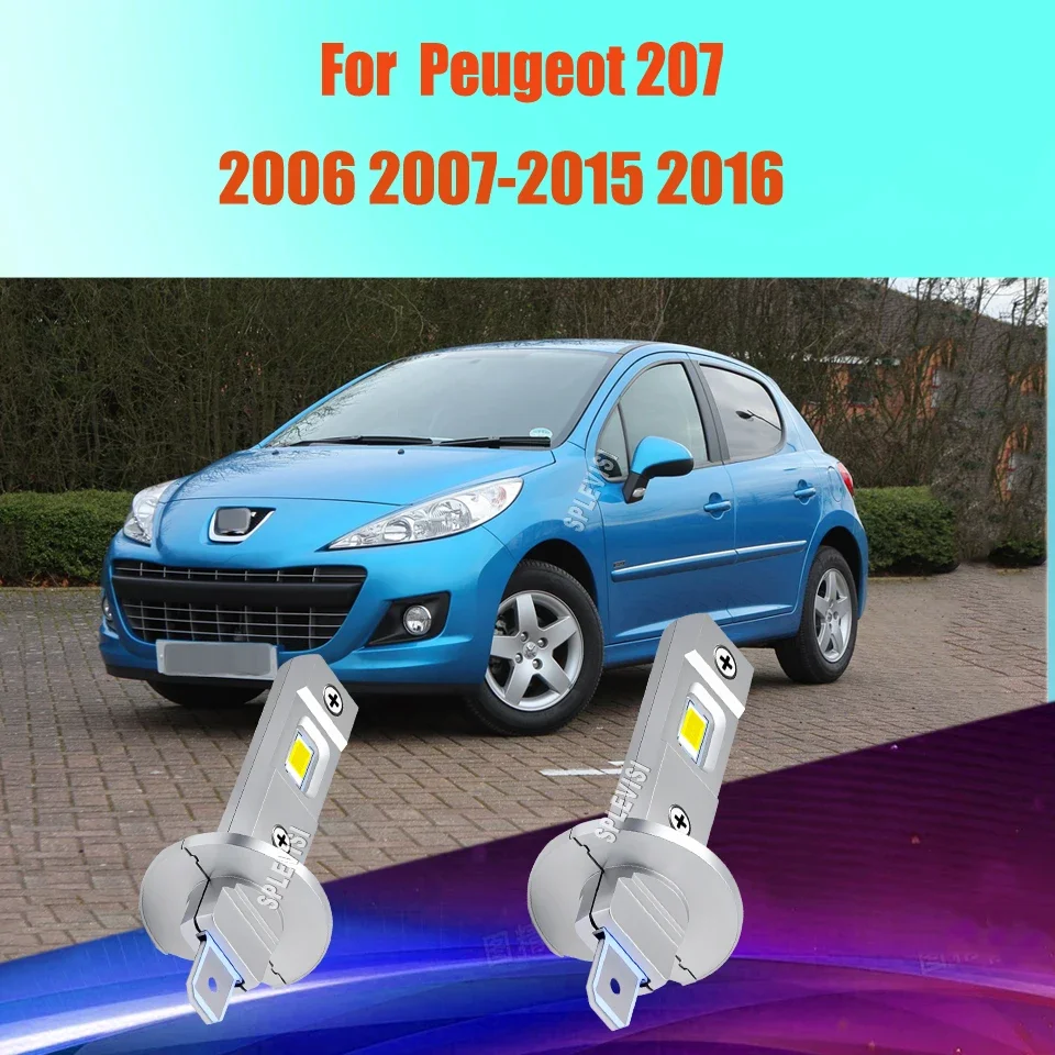 

H1 8000LM LED White Headlights Main Beam Plug & Play save your Install time For Peugeot 207 2006 2007 2008 2009 2010 2011-2016
