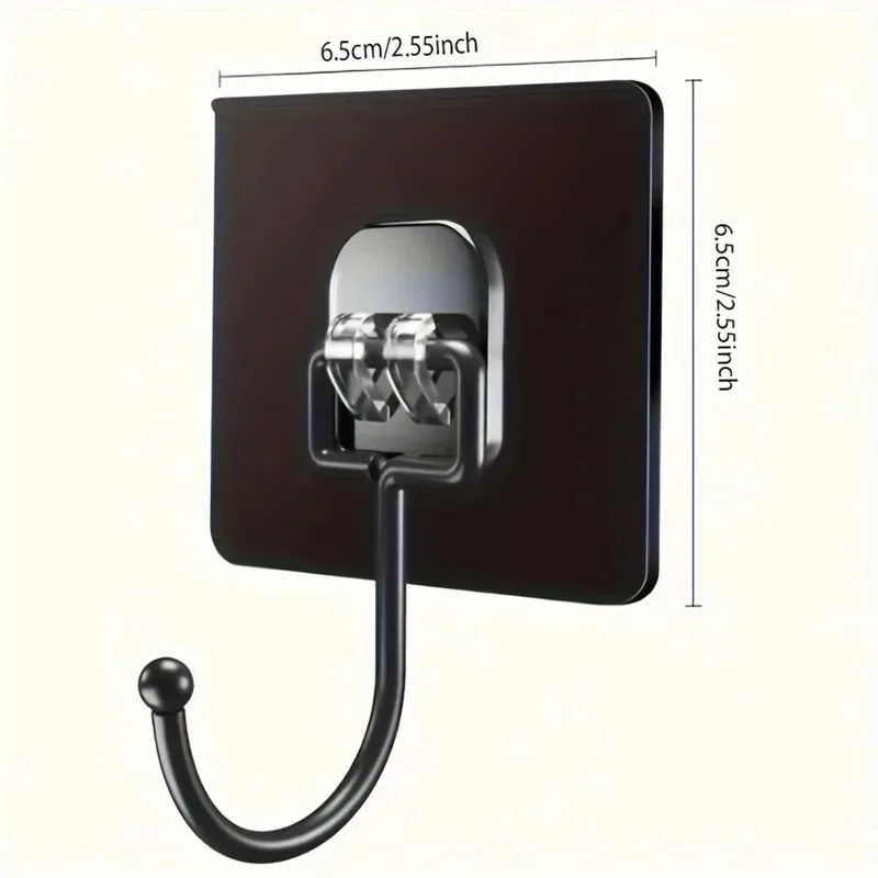 5-20 Pcs Self Adhesive Hooks Rotating Waterproof Strong Hook Holder Wall Door Storage Hanging Hooks Kitchen Bathroom Organizer image 2