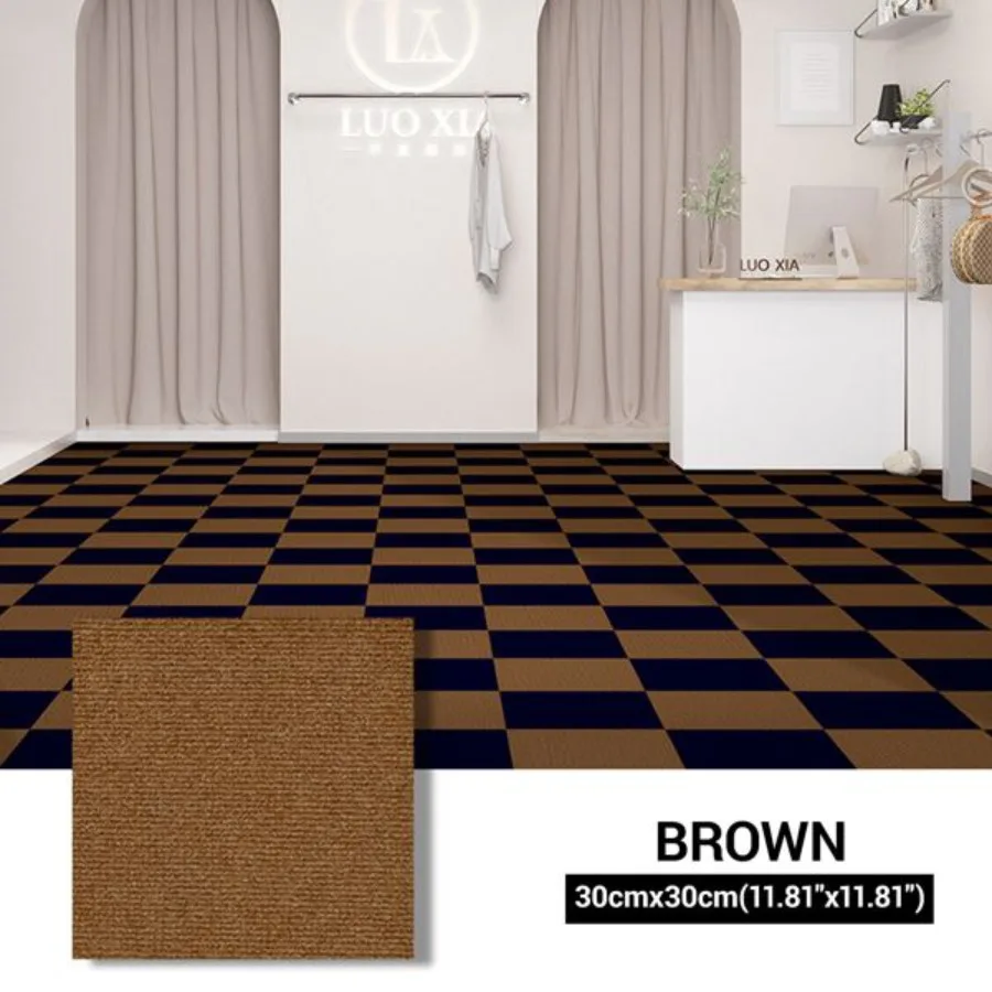 

self Adhesive 12 Carpet Tiles Peel and Stick Floor Plank Mat NonSlip