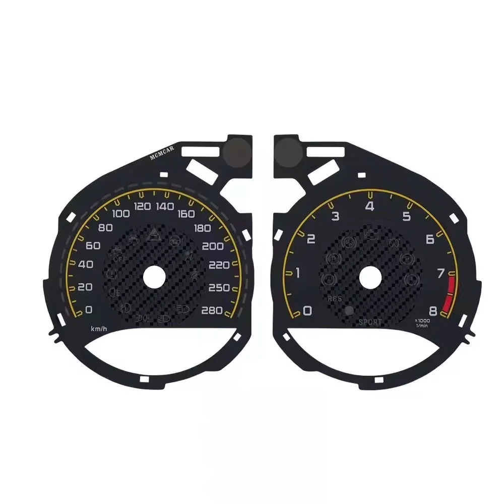 Instrumentencluster-Tachometer-Overlay für Mercedes-Benz C-Klasse C63 C200L GLC260 Upgrade AMG Anzeigefeld Carbonfaser 280KM – Detail 2