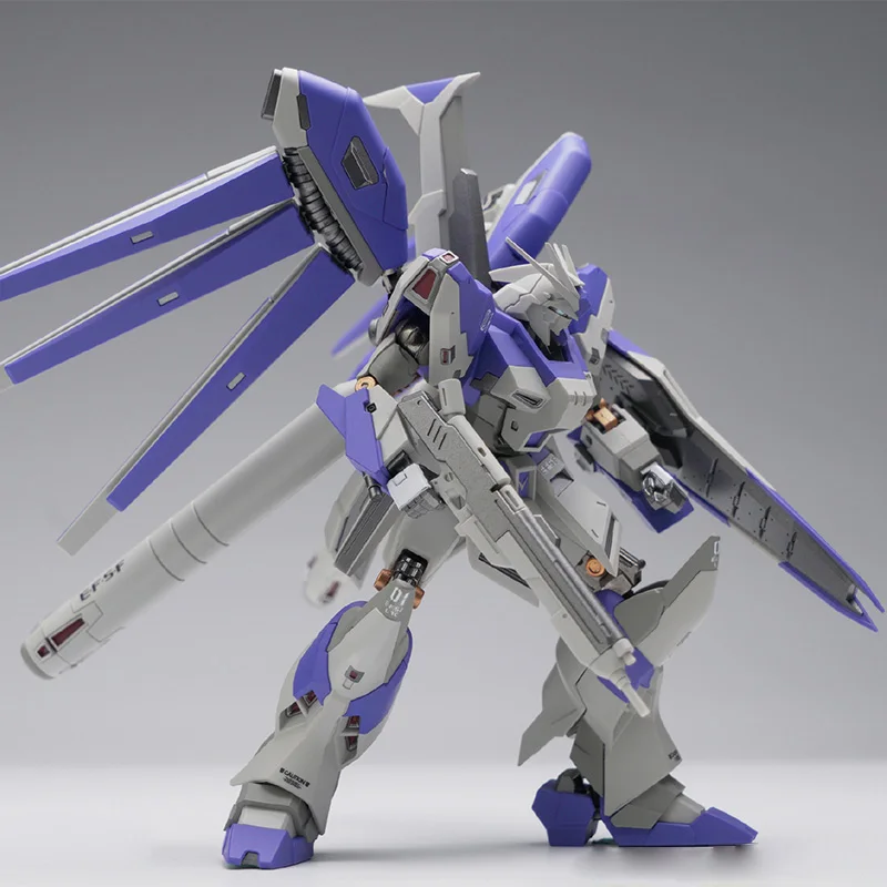 재고 있음 YUNGUI 모델 RX-93-ν2 Hi-ν KMR 1/144 장난감 조립 모델 키트 합금 스켈레톤 액션 피규어 로봇 메카 선물