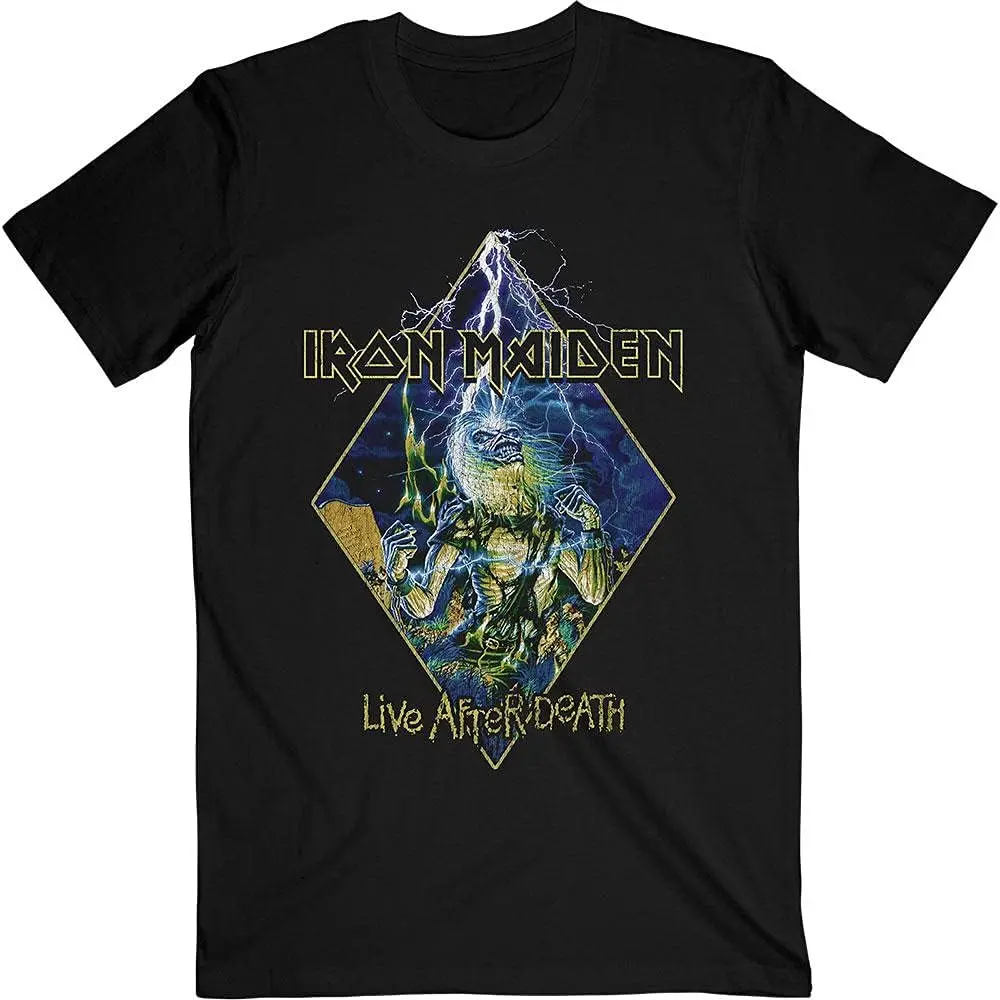 

Live After Death Diamond T-Shirt Black High Quality 100%Cotton Short Sleeve